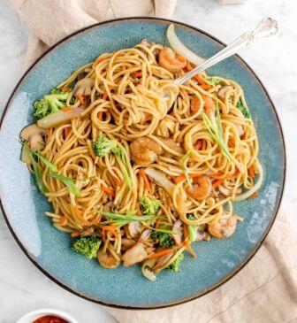 L#  Shrimp  Lo Mein