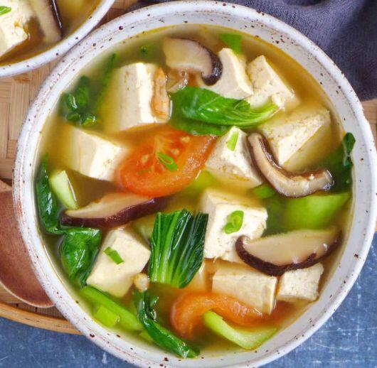 Vegetable tofu soup